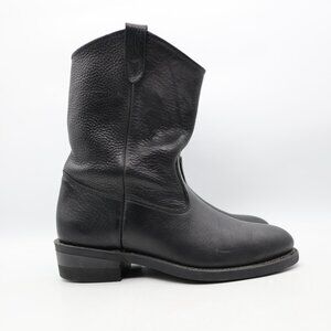 Double H Ranchwell Boots Men's Size 12 EE Black Leather Work Western Pull On